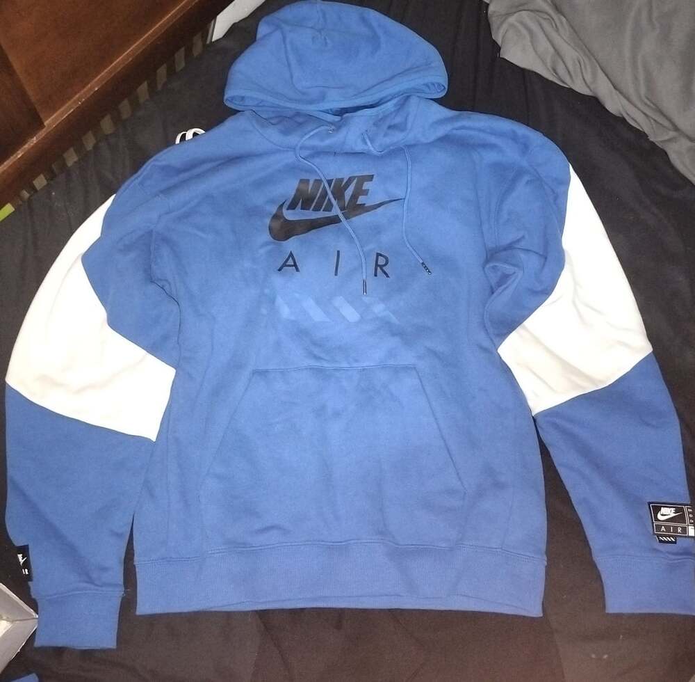 Nike Air Blue and White Hoodie and Sweatpants Matching Tracksuit RR